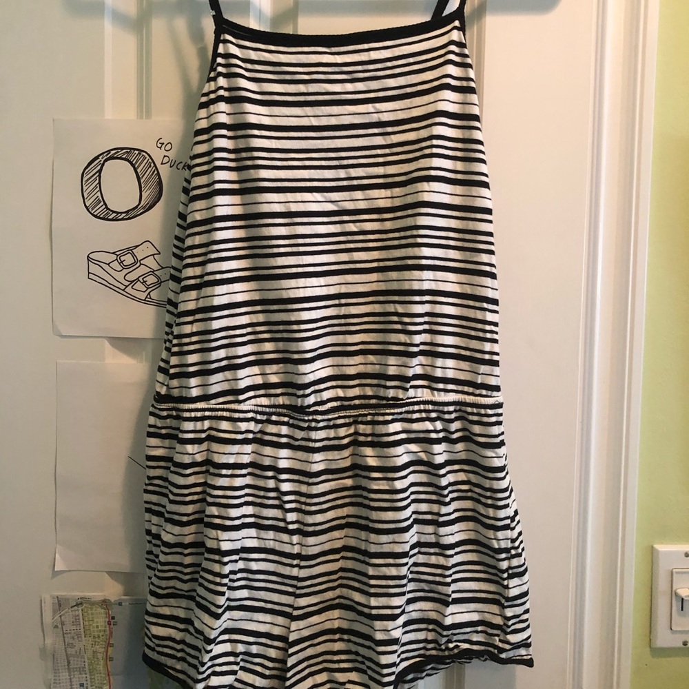 Striped romper - great bathing suit cover up for the summer!